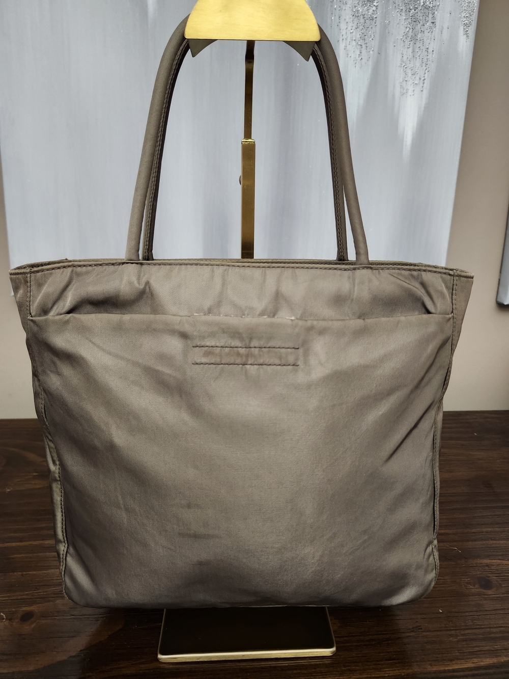 Prada Tessuto Nylon Tote Bag in Taupe